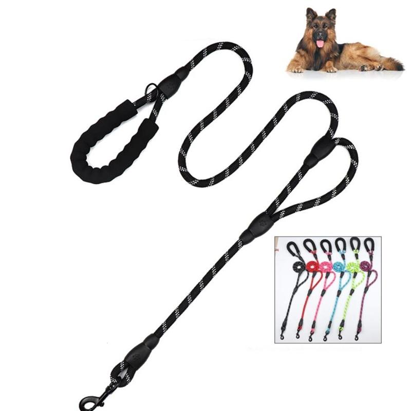 150*1.2cm Practical Durable Double Handle Large Dog Leash Firm Nylon Reflective Dogs Leashes Strong Lead Ropes Pets Supplies
150*1.2cm Practical Durable Double Handle Large Dog Leash Firm Nylon Reflective Dogs Leashes Strong Lead Ropes Pets Supplies