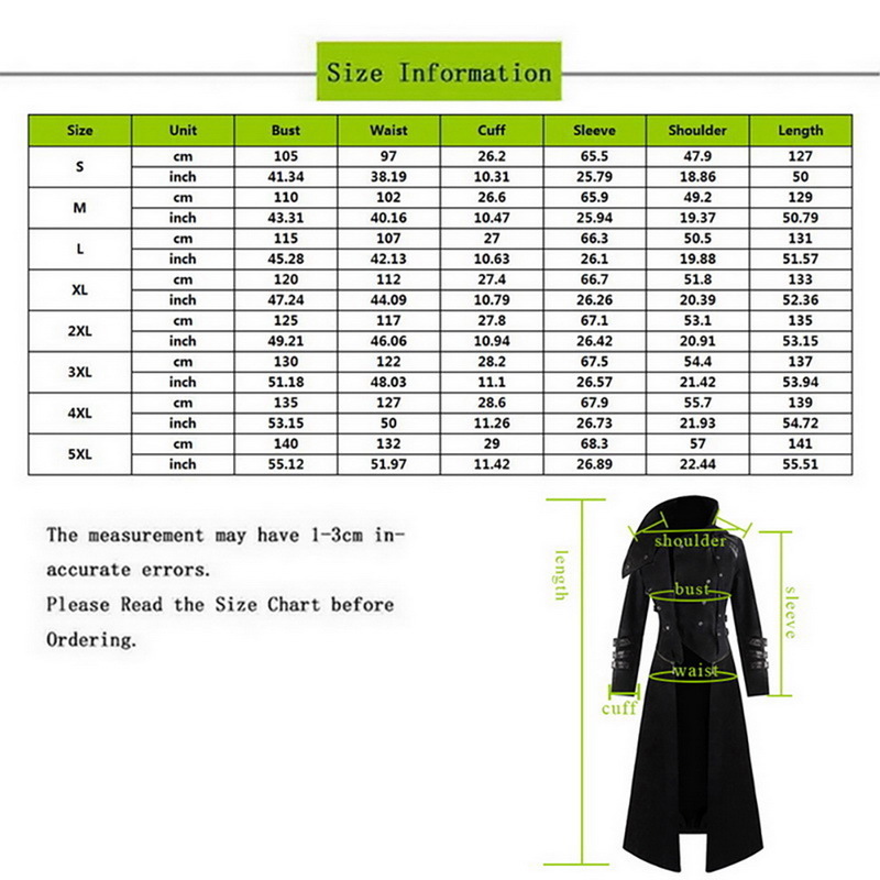 NEW Mens Cosplay Costume Party Vintage Royal Style Trench Coats Retro Gothic Steampunk Man Long Coats Gentlemen Costume 201120