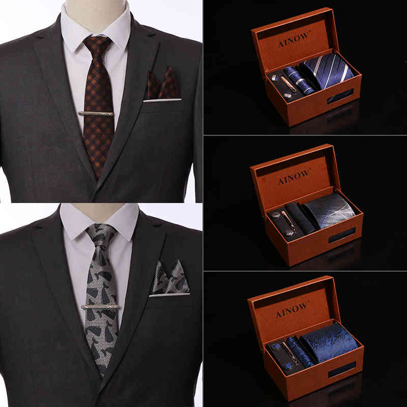 Necktie Scarf Corbata 8cm Men's Gift Box 6pcs Business Suit Wedding Exquisite Shengzhou