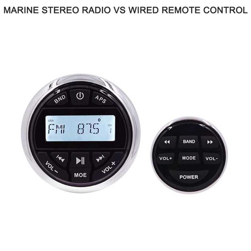 Waterproof Marine Stereo Bluetooth Radio Audio FM AM Receiver Car MP3 Player For UTV ATV Boat Yacht Pool + Wired Remote Control
Waterproof Marine Stereo Bluetooth Radio Audio FM AM Receiver Car MP3 Player For UTV ATV Boat Yacht Pool + Wired Remote Control