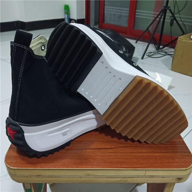 British clothing brand joint J.W.chuck Run Star Hike1970S super sponge cake zigzag bottom fashion high-top canvas sneakers, Black
British clothing brand joint J.W.chuck Run Star Hike1970S super sponge cake zigzag bottom fashion high-top canvas sneakers, Black