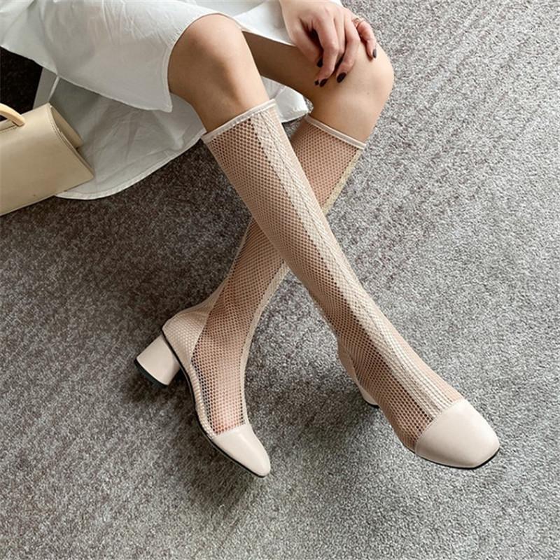 PXELENA Rome Gothic Punk Women Mesh Summer Long Boots Round High Heels Knee High Gladiator Sandals Breathable Shoes Spring 34-431, Black
PXELENA Rome Gothic Punk Women Mesh Summer Long Boots Round High Heels Knee High Gladiator Sandals Breathable Shoes Spring 34-431, Black