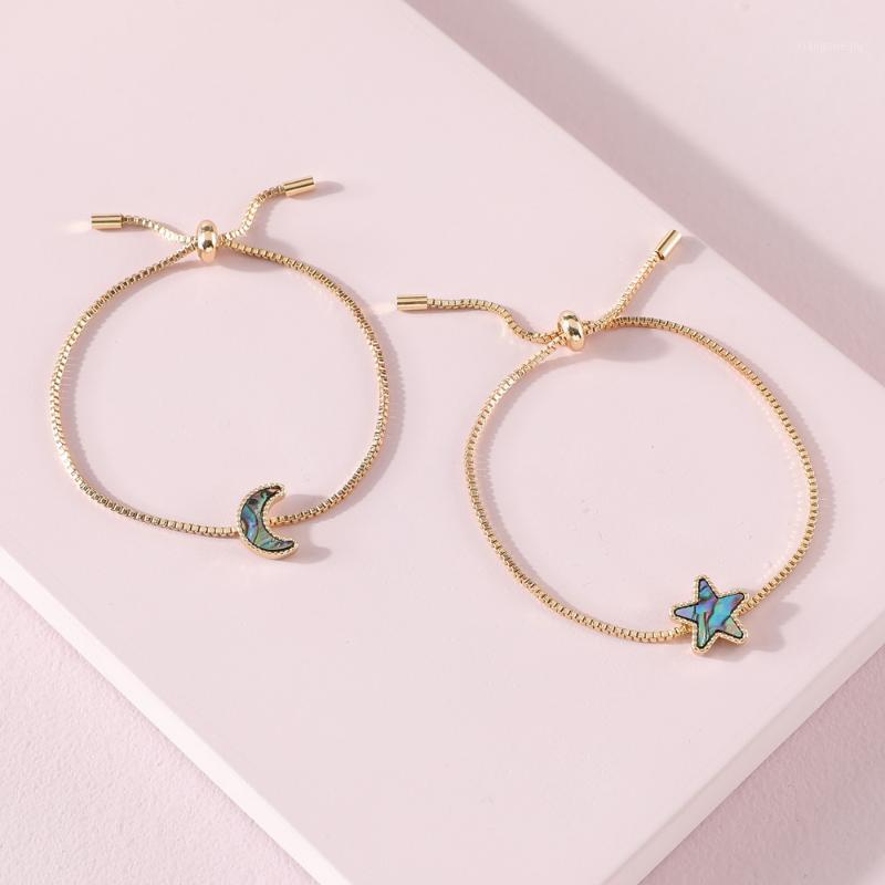 Star Moon Abalone Charm Bracelets For Women Adjustable Gold Color Box Chain Jewelry Wholesale Beaded, Strands, Black
Star Moon Abalone Charm Bracelets For Women Adjustable Gold Color Box Chain Jewelry Wholesale Beaded, Strands, Black