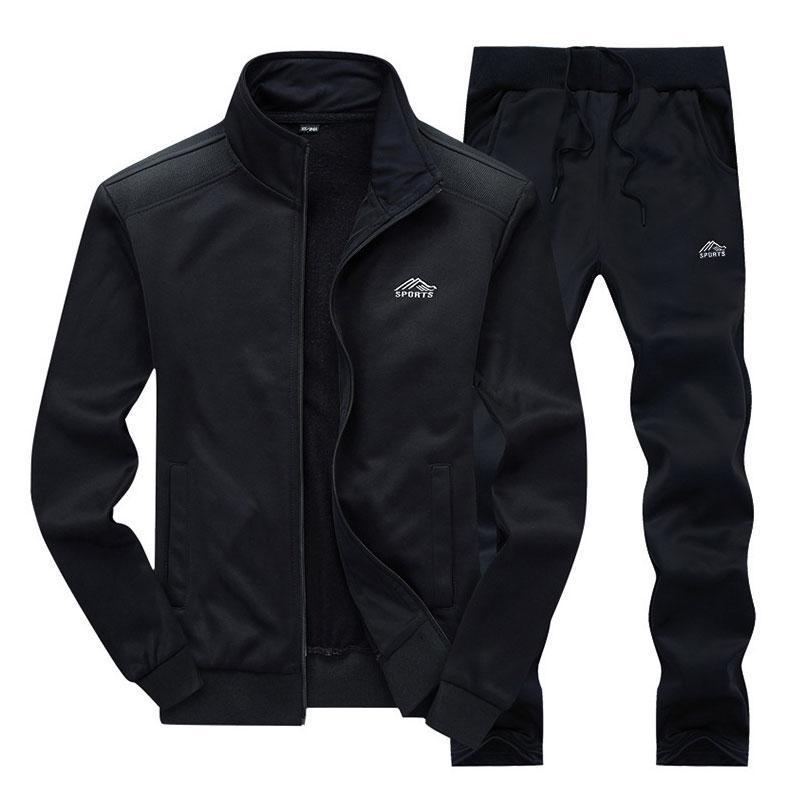 ZITY Tracksuits Men Sweatershirt Pant Set Spring Autumn 2 Piece Outfits Mens Clothing Slim Zipper Casual Mens Track Suit 201118