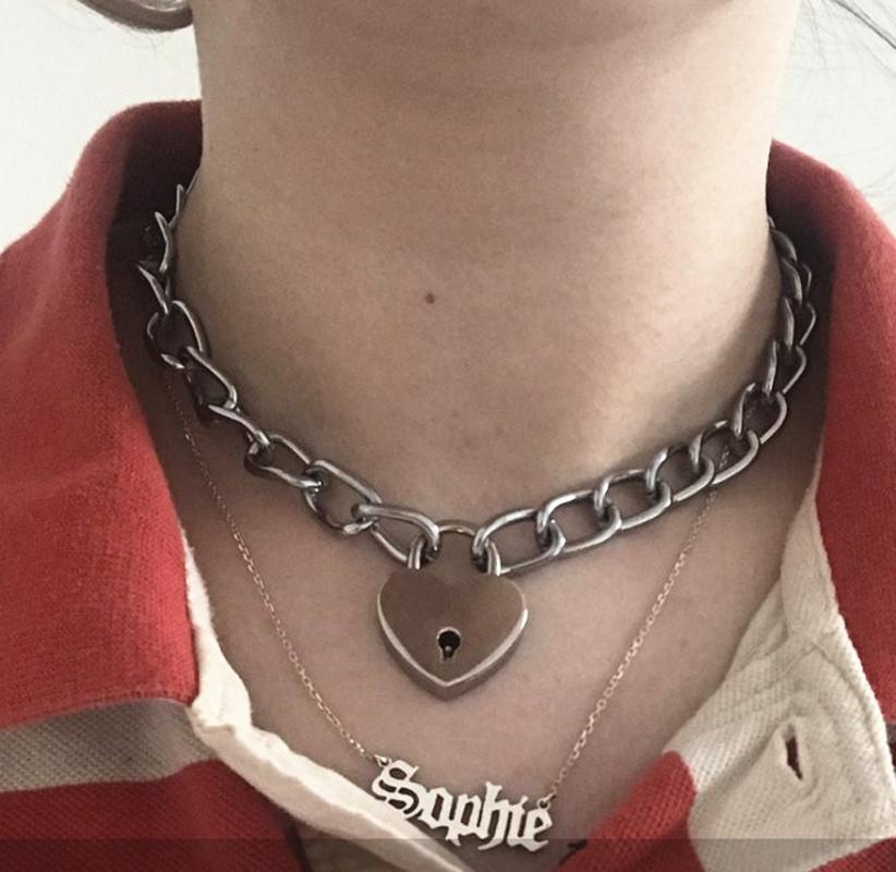Punk Heart Shape Lock key Silver Color Metal Pendant Necklace For Women Hip Hop Harajuku Choker Necklace Gifts Trendy Jewelry
Punk Heart Shape Lock key Silver Color Metal Pendant Necklace For Women Hip Hop Harajuku Choker Necklace Gifts Trendy Jewelry