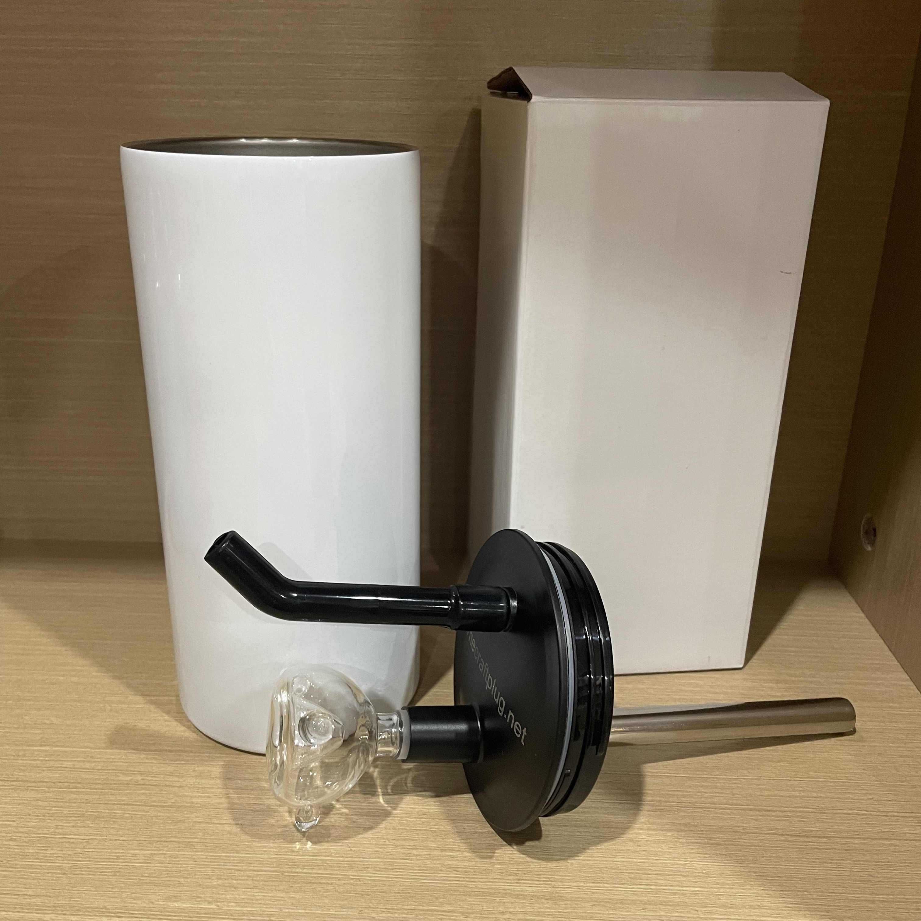 22oz sublimation hookahs Cups cold smoking tumbler fatty straight tumblers with Smoking Lid Glass Bowl Water Pipe