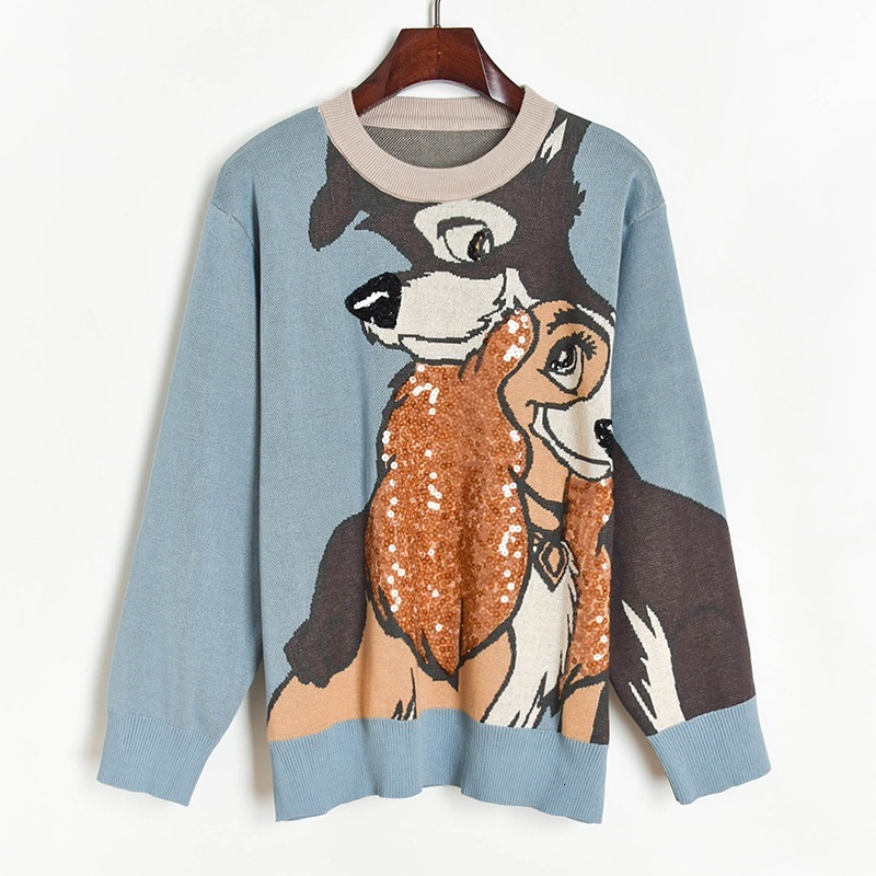 New 2021 Women Long Sweaters in Thick Mesh O-neck Pullovers Luxury Sequins From Animal Cartoons Outerwear Girl Casual Winter Sweater Jpc9, Blue
New 2021 Women Long Sweaters in Thick Mesh O-neck Pullovers Luxury Sequins From Animal Cartoons Outerwear Girl Casual Winter Sweater Jpc9, Blue