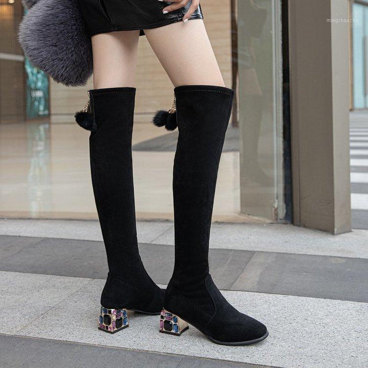 2020 Winter New Fashion Boots Women Shoes Square Heel Boots Rubber Mid Heel Sleeve Round Toe PU Suede Over-the-knee1, As pic
2020 Winter New Fashion Boots Women Shoes Square Heel Boots Rubber Mid Heel Sleeve Round Toe PU Suede Over-the-knee1, As pic