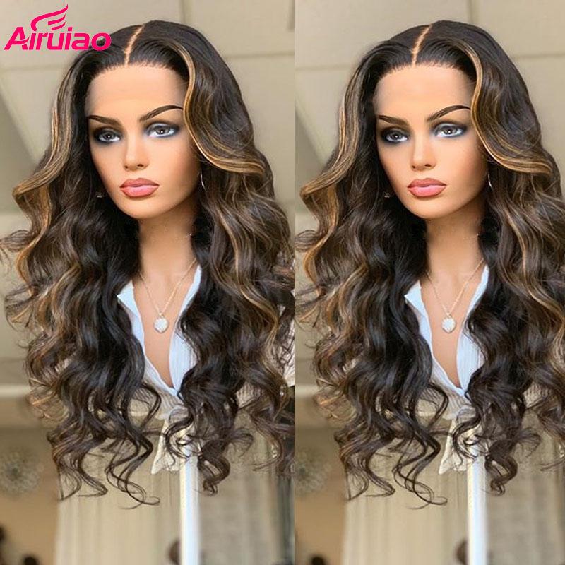 Colored Ombre Brown Body Wave Wig Preplucked Baby Hair Highlight HD Transparent T Part Lace Wig For Black Women Remy Human Hair, As pic
Colored Ombre Brown Body Wave Wig Preplucked Baby Hair Highlight HD Transparent T Part Lace Wig For Black Women Remy Human Hair, As pic