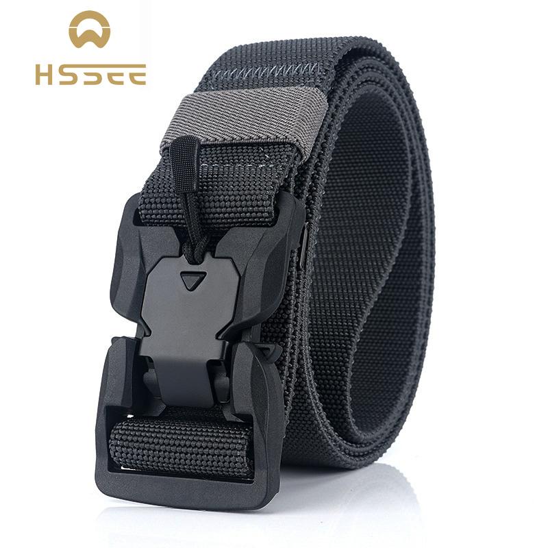 HSSEE elastic tactical belt high strength elastic fiber magnetic buckle sports belt adjustable length outdoor sports accessories, Black buckle
HSSEE elastic tactical belt high strength elastic fiber magnetic buckle sports belt adjustable length outdoor sports accessories, Black buckle