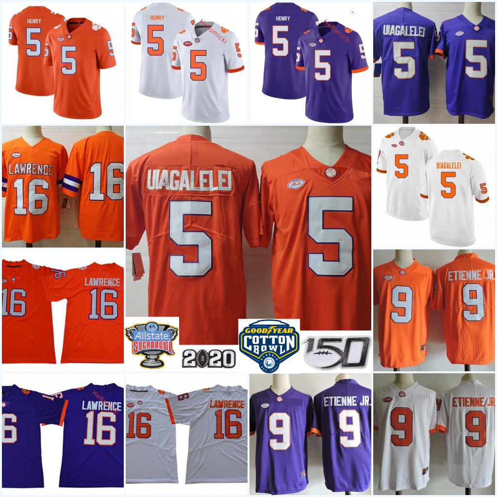 Mens Clemson Tigers Trevor Lawrence Jersey #9 Travis Etienne Jr. #5 K.J. Henry #5 D.J. Uiagalelei Clemson Football Jersey S-3XL, Black
Mens Clemson Tigers Trevor Lawrence Jersey #9 Travis Etienne Jr. #5 K.J. Henry #5 D.J. Uiagalelei Clemson Football Jersey S-3XL, Black