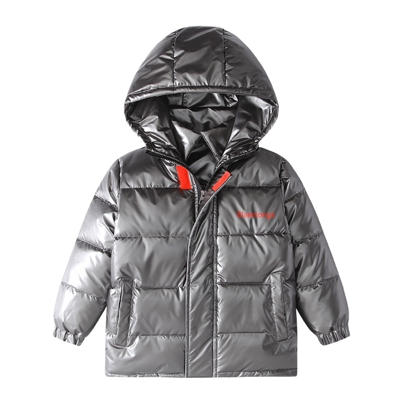 OLEKID Winter Jacket For Boys Hooded Plus Velvet Warm Shiny Cotton Boys Outerwear Coat 3-14 Years Kids Teenage Boys Parka 201126