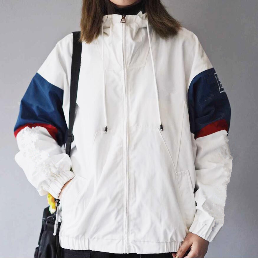 Free Shipping Men Women Jackets coats Windbreaker Zipper Hoodies Patchwork Coat Fashion Casual Outerwear Street Sports lover Jackets S-XXL