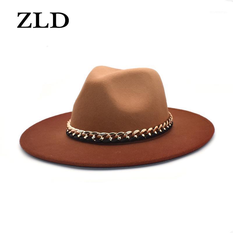 ZLD New Women's winter hats Fashion metal chain decoration Fedoras hat vintage popular Flat brim ladies jazz cap Casual men caps1
ZLD New Women's winter hats Fashion metal chain decoration Fedoras hat vintage popular Flat brim ladies jazz cap Casual men caps1