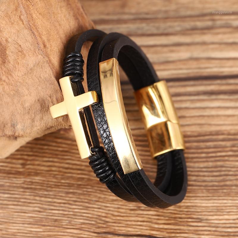 Punk Fashion Bangles Black Cross Initial Stainless Steel Woven Handmade Leather Bracelet Charms Golden Mens Letter Jewelry1
Punk Fashion Bangles Black Cross Initial Stainless Steel Woven Handmade Leather Bracelet Charms Golden Mens Letter Jewelry1