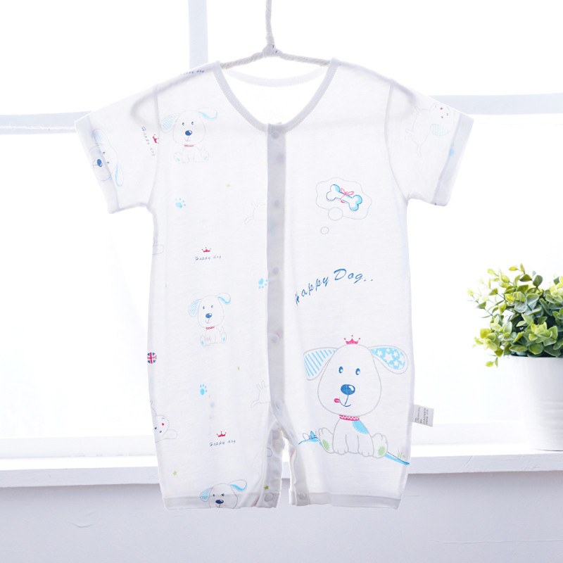 2020 Baby Rompers Newborn Boys Girls Thin Cool Bamboo Fiber Animal Baby Clothes Toddler Infant Overalls 3-24M Baby Costumes Y1221