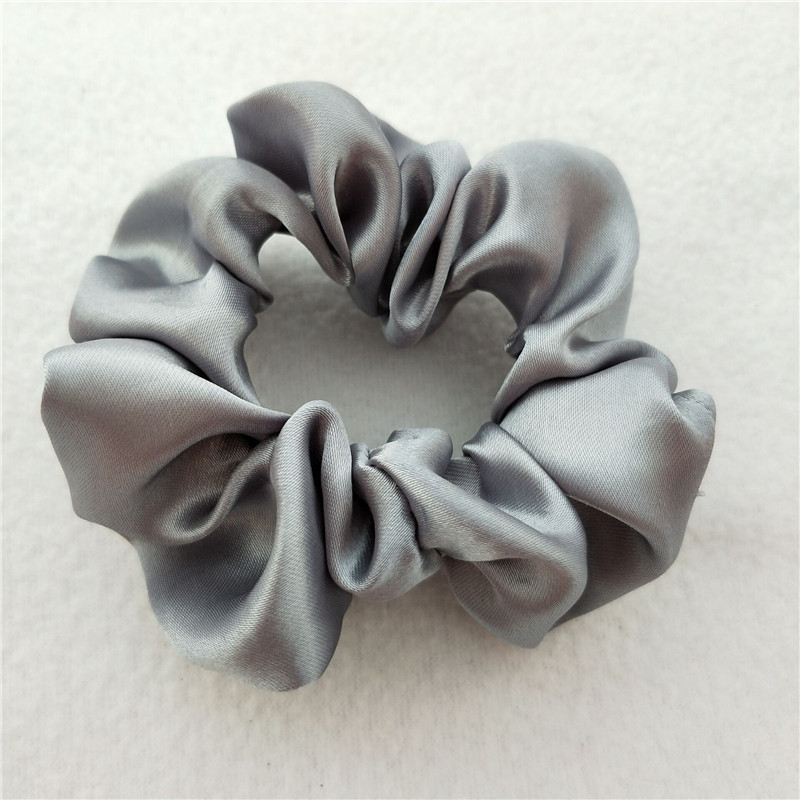 Women Silk Scrunchie Elastic Handmade Multicolor Hair Band Ponytail Holder Headband Accessories epacket 70 colors