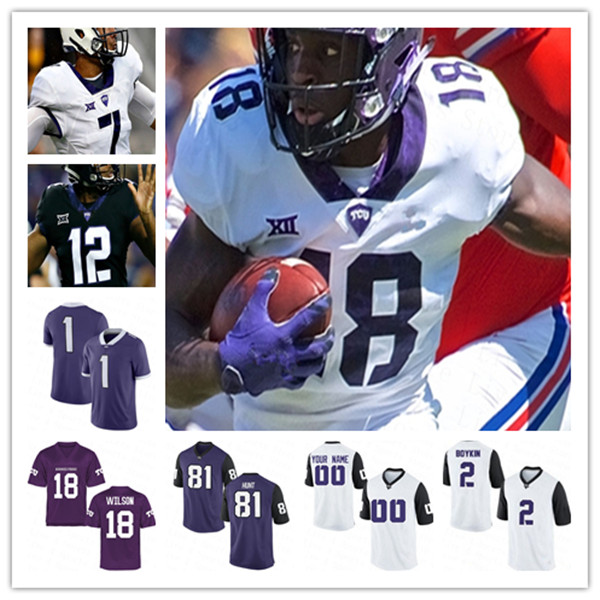 NCAA College TCU Horned Frogs Jersey Football Blair Conwright Taye Barber Max Duggan Kendre Miller Matthew Downing Dee Winters Custom 4XL, Men purple
NCAA College TCU Horned Frogs Jersey Football Blair Conwright Taye Barber Max Duggan Kendre Miller Matthew Downing Dee Winters Custom 4XL, Men purple