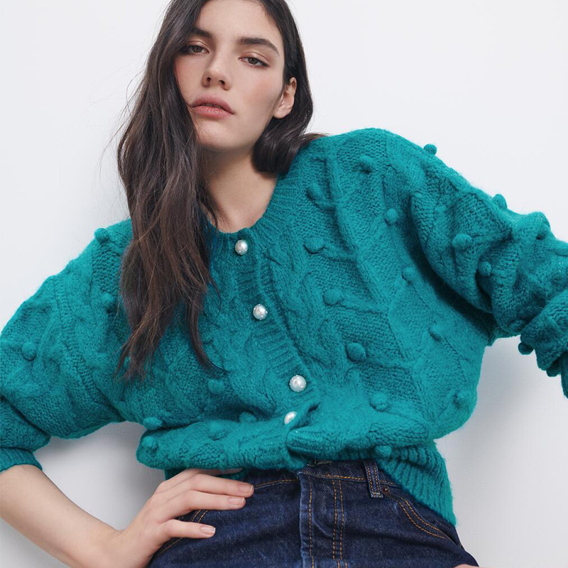 2021 New Autumn Winter Women Argyle Cardigan Jacquard Weave Warm Jewelry Single Breasted Vintage Sweater V-neck Tops Outwear 81m5, Picture color 
2021 New Autumn Winter Women Argyle Cardigan Jacquard Weave Warm Jewelry Single Breasted Vintage Sweater V-neck Tops Outwear 81m5, Picture color