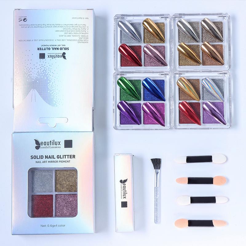 Beautilux Solid Nail Powder 4 Color Mirror Chrome Rose Gold Nail Glitter Pigment Dust Sponge Stick Metallic Nails Decoration
Beautilux Solid Nail Powder 4 Color Mirror Chrome Rose Gold Nail Glitter Pigment Dust Sponge Stick Metallic Nails Decoration