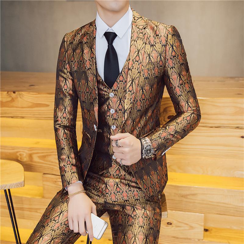 Plyesxale Hip Hop Fancy Prom Suit Men Slim Fit Jacquard Wedding Suits For Men Dinner Banquet Ball Stage Suit Male 3 Piece Q1162, Color 2
Plyesxale Hip Hop Fancy Prom Suit Men Slim Fit Jacquard Wedding Suits For Men Dinner Banquet Ball Stage Suit Male 3 Piece Q1162, Color 2