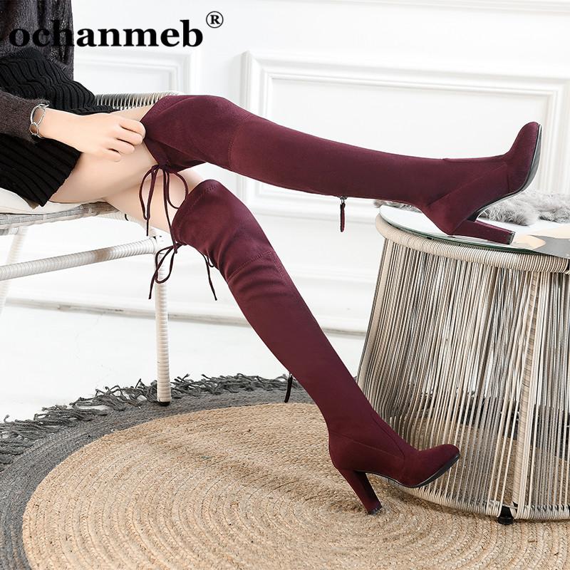 ochanmeb size 34-43 women sexy high-heeled over-the-knee boots shoes women stretch faux suede thigh boots zipper nude black red, Red boots
ochanmeb size 34-43 women sexy high-heeled over-the-knee boots shoes women stretch faux suede thigh boots zipper nude black red, Red boots