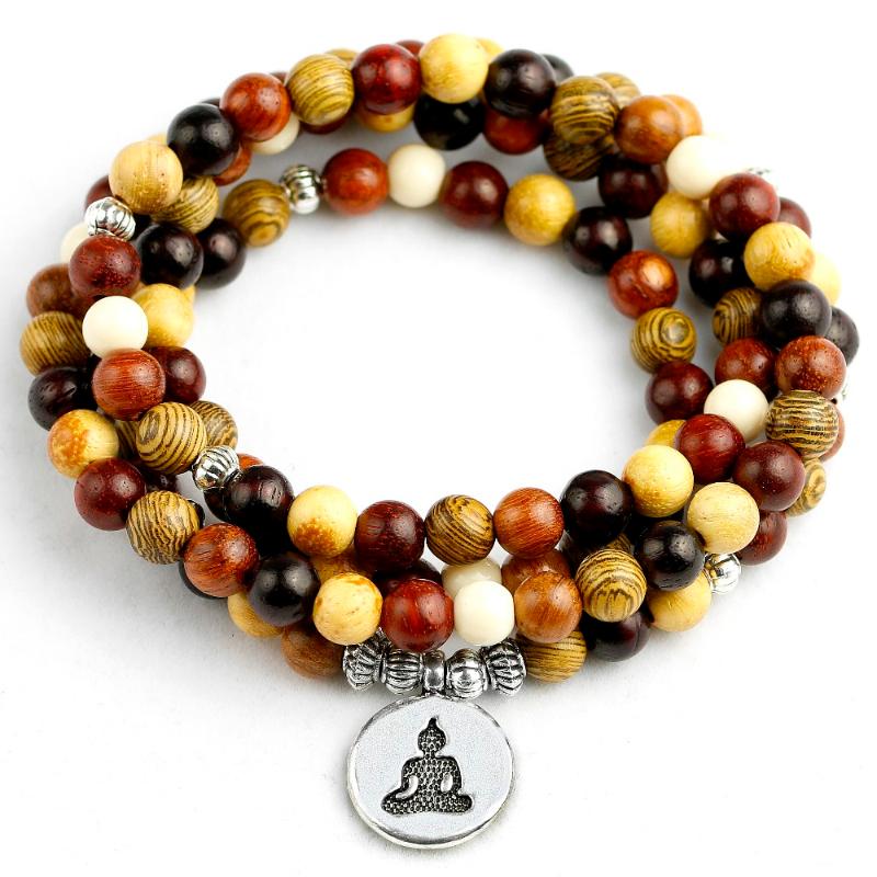 Beaded, Strands Natural Sandalwood 6MM Beaded Bracelet Women Tree Buddha Charm 108 Mala Necklace Yoga Men Jewelry Drop
Beaded, Strands Natural Sandalwood 6MM Beaded Bracelet Women Tree Buddha Charm 108 Mala Necklace Yoga Men Jewelry Drop
