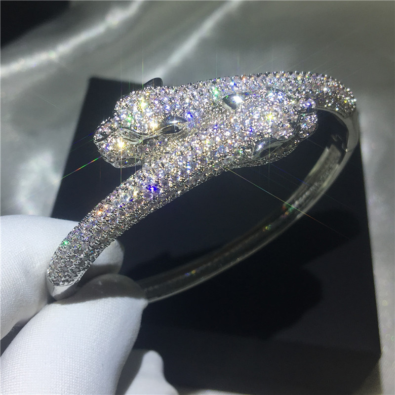 Vecalon Leopard bracelet Pave setting 380pcs cubic zirconia White Gold Filled Engagement bangle for women wedding accessaries, Golden;silver
Vecalon Leopard bracelet Pave setting 380pcs cubic zirconia White Gold Filled Engagement bangle for women wedding accessaries, Golden;silver