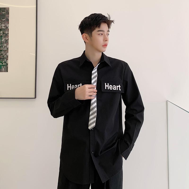 New Male Streetwear Hip Hop Vintage Black White Shirt Men Tie Splice Casual Long Sleeve Shirts, C60 black
New Male Streetwear Hip Hop Vintage Black White Shirt Men Tie Splice Casual Long Sleeve Shirts, C60 black