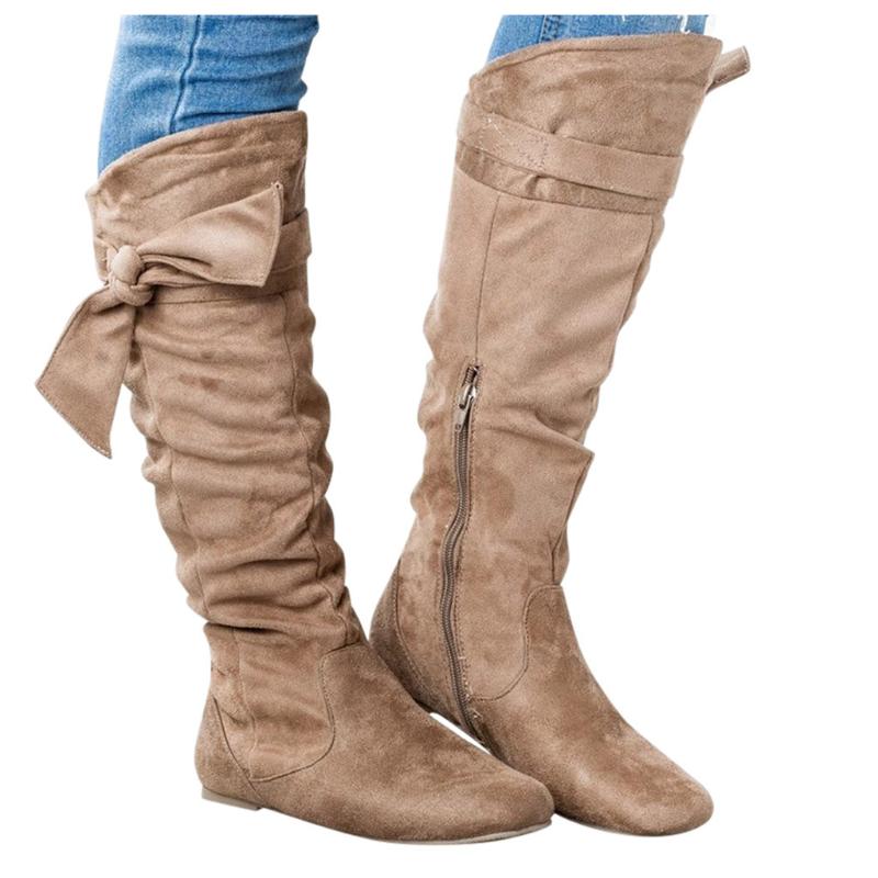 Women Boots Warm Cotton Fashion Boots Lady Winter Shoes for Girls Snow Flock Bow-knot Sweet Famale #YL5, Khaki 
Women Boots Warm Cotton Fashion Boots Lady Winter Shoes for Girls Snow Flock Bow-knot Sweet Famale #YL5, Khaki