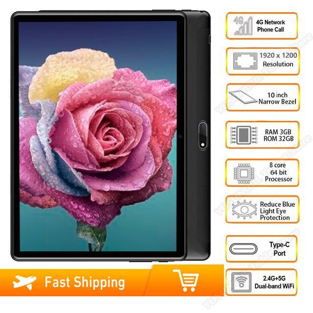 Google play 8 Core Android 9.0 Tablet 10 inch Tablet pc 3G/4G Phone Call 3GB 32/64 GB ROM Bluetooth Wi-Fi 2.5D Steel Screen1, Black
Google play 8 Core Android 9.0 Tablet 10 inch Tablet pc 3G/4G Phone Call 3GB 32/64 GB ROM Bluetooth Wi-Fi 2.5D Steel Screen1, Black