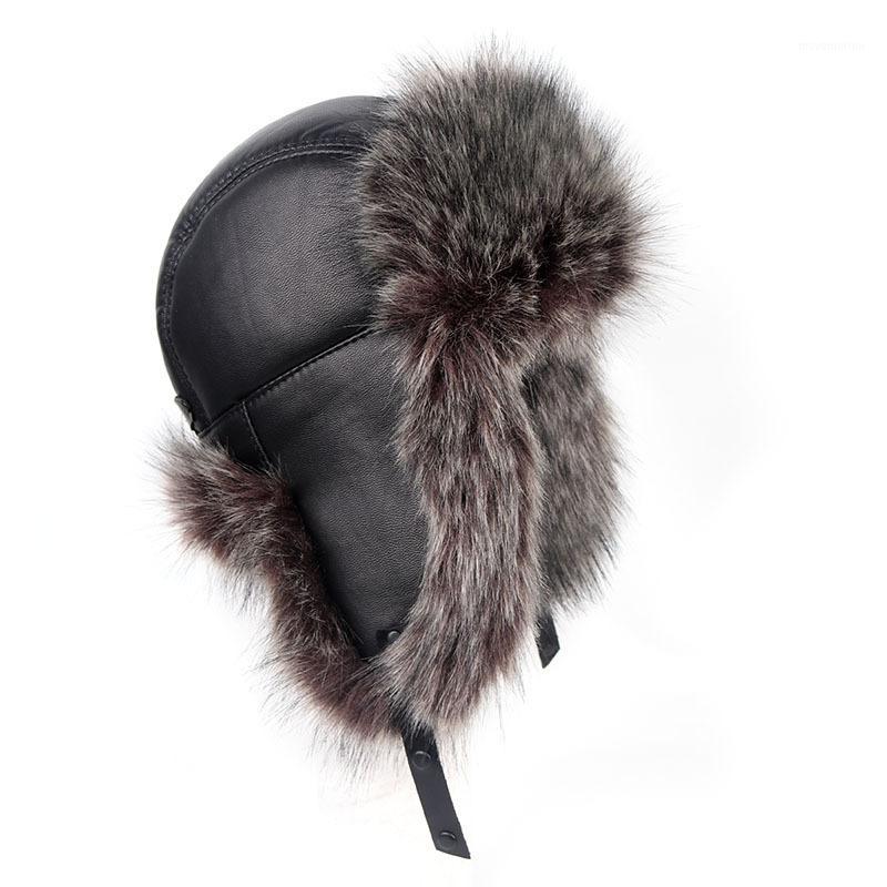 PU Skin Leather Men's Bomber Hats With Ear Flap Russian Winter Faux Fur Earmuffs Caps1, Brown
PU Skin Leather Men's Bomber Hats With Ear Flap Russian Winter Faux Fur Earmuffs Caps1, Brown