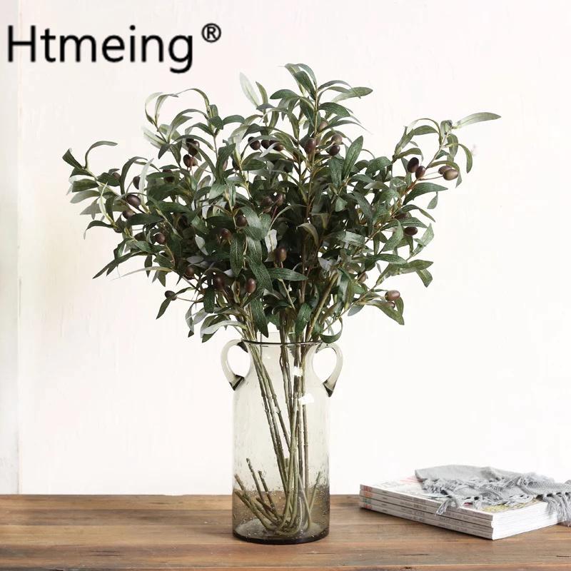 72cm Artificial Olive Branches Tree stem leaves with olive fruit leaves for home wedding decor green fake flowers, 1pcs
72cm Artificial Olive Branches Tree stem leaves with olive fruit leaves for home wedding decor green fake flowers, 1pcs