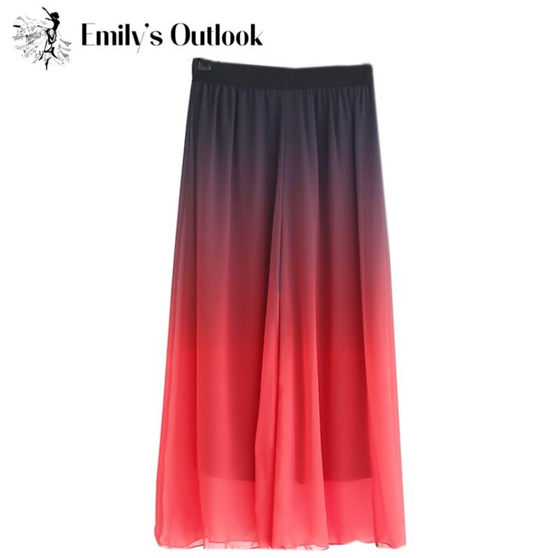 Stage Wear Wide Leg Dance Pants Women 2 Color Practice Dancer Loose Trouser Chiffon Double Layers Black Red