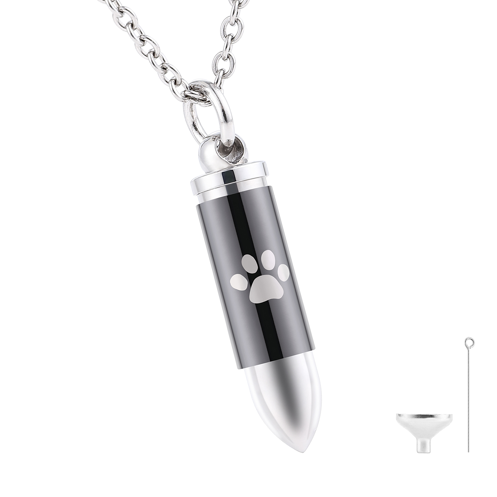 Dog Paw Pet Cremation Urn Necklace in Stainless Steel, Pet Urn Necklace, Dog Cat Paw Print Necklace for Ashes, Loss of Dog Gift,, Silver
Dog Paw Pet Cremation Urn Necklace in Stainless Steel, Pet Urn Necklace, Dog Cat Paw Print Necklace for Ashes, Loss of Dog Gift,, Silver