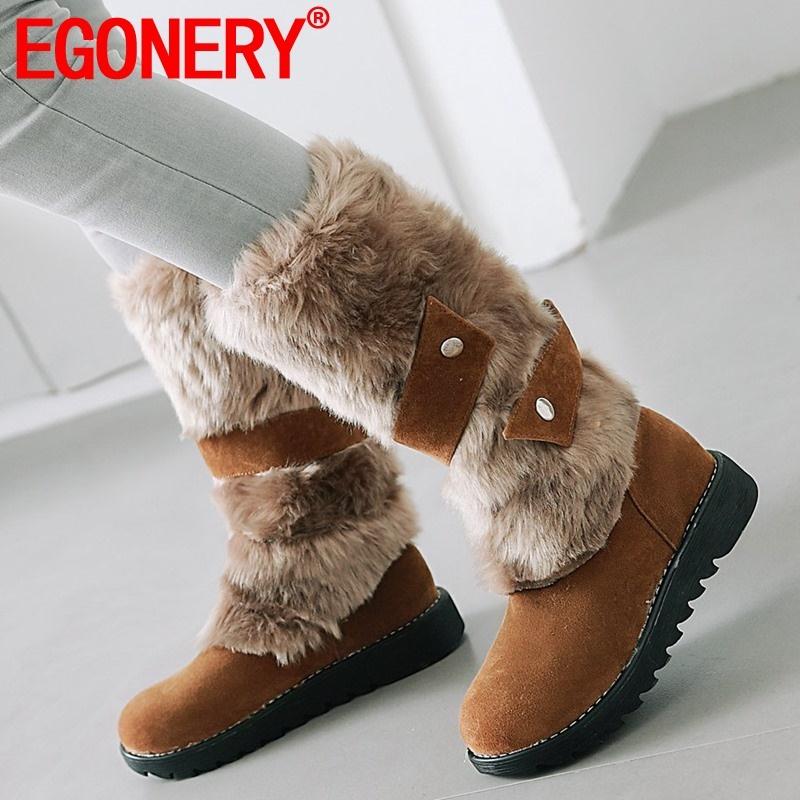 EGONERY winter new warm concise snow boots outside comfortable low heels platform plus size round toe women shoes drop shipping, Beige
EGONERY winter new warm concise snow boots outside comfortable low heels platform plus size round toe women shoes drop shipping, Beige