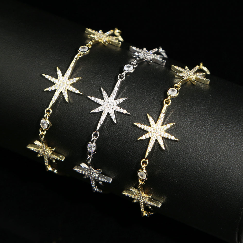 2020 Luxury Fashion Cubic Zirconia Stone Adjust Charm Bracelet for Women Exquisite Gold Silver Color Chain Cuff Bracelet Girl Jewelry Gift