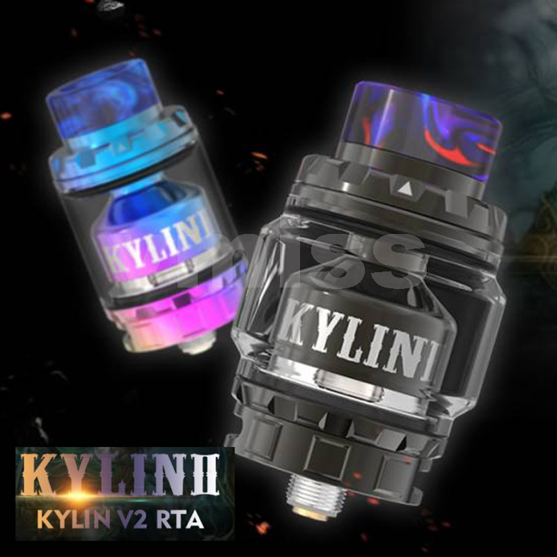 

Kylin V2 RTA Tank 3ml/5ml Adjustable Atomizer 810 Resin Mouthpiece Clapton Prebuilt Coil for 510 Thread Vape Mod