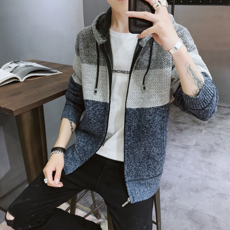 2020 Jackets spring and autumn men's plush thick sweater hooded casual knitted cardigan trendy men's jacket
2020 Jackets spring and autumn men's plush thick sweater hooded casual knitted cardigan trendy men's jacket