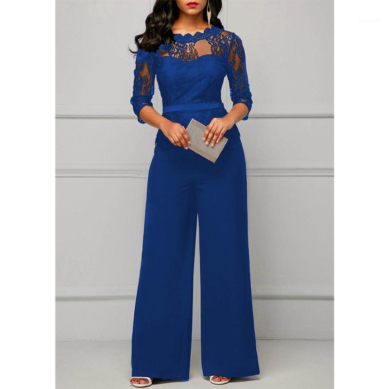 Women' Jumpsuits & Rompers 2021 Women Sexy High Waist Palazzo Jumpsuit 3/4 Sleeve One Piece Lace Peplum With Long Wide Leg Pant Three Quart, Black
Women' Jumpsuits & Rompers 2021 Women Sexy High Waist Palazzo Jumpsuit 3/4 Sleeve One Piece Lace Peplum With Long Wide Leg Pant Three Quart, Black