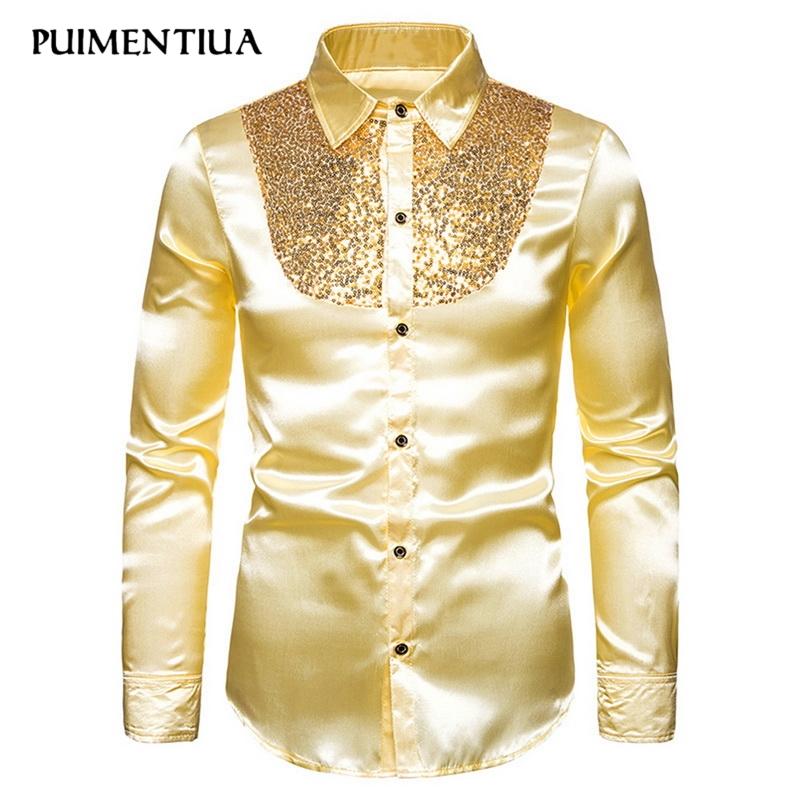 Men' Dress Shirts Sequin Shirt Men Wedding Groom Long Sleeve Mens Nightclub Disco Dance Party Prom Custyme Fashion 2021, Black 2
Men' Dress Shirts Sequin Shirt Men Wedding Groom Long Sleeve Mens Nightclub Disco Dance Party Prom Custyme Fashion 2021, Black 2