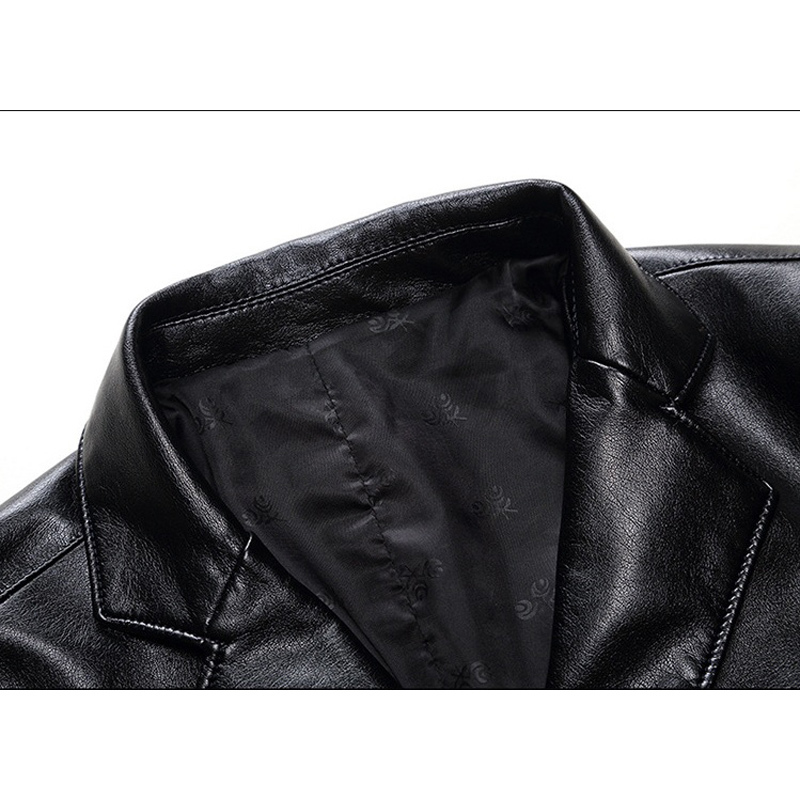 New Fashion Leather Jackets Men's Jacket Button Outwear Men's Coats Spring Autumn PU Jacket Coat Plus Size 5XL 6XL 7XL 201224