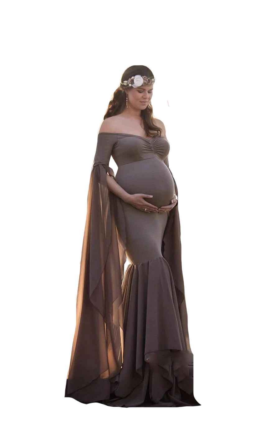 Custom Made Ladies Robes Nightgowns Off Shoulder Mermaid Women Sleepwear Bathrobe Plus Size Prom Party Shower Dress