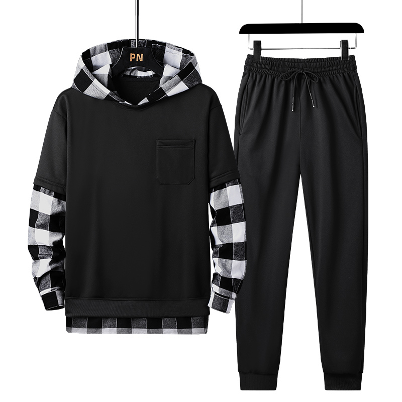 2021 New Spring Autumn Mens Tracksuit Men Plaid Patchwork Hoodies + Pants Pieces Set Fashion Studen Sports Suit Streetwear 4xl 7rw2, Hc2288black
2021 New Spring Autumn Mens Tracksuit Men Plaid Patchwork Hoodies + Pants Pieces Set Fashion Studen Sports Suit Streetwear 4xl 7rw2, Hc2288black