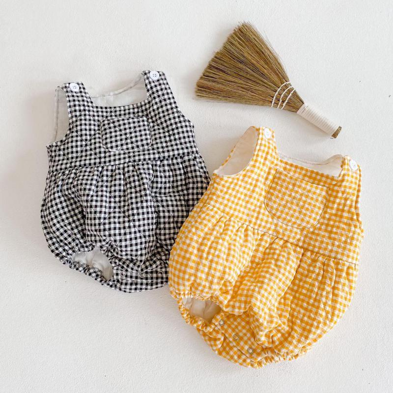 2021 Autumn Winter New Baby Thicken Warm Sleeveless Bodysuit Boys and Girls Plaid Jumpsuit Newborn Infant One-piece Outfits Clothes Qx2h, 92158yellow
2021 Autumn Winter New Baby Thicken Warm Sleeveless Bodysuit Boys and Girls Plaid Jumpsuit Newborn Infant One-piece Outfits Clothes Qx2h, 92158yellow