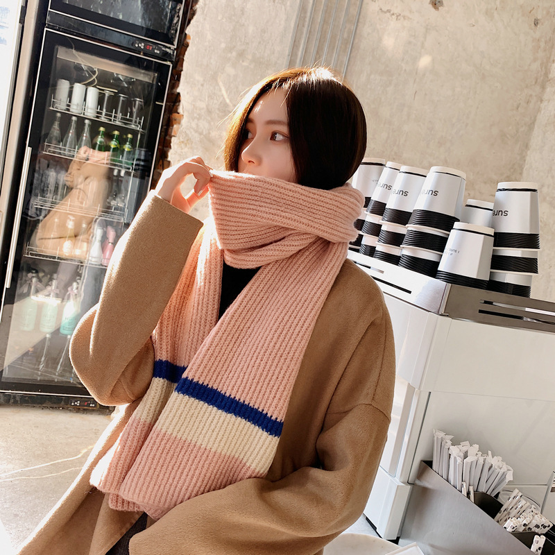 Autumn Winter New Wild Fashion Color Matching Scarf Striped Knitted Wool Soft Breathable Warm Scarf Out Cold Shawl B44
Autumn Winter New Wild Fashion Color Matching Scarf Striped Knitted Wool Soft Breathable Warm Scarf Out Cold Shawl B44