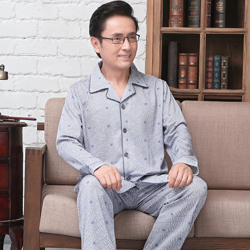 Pajamas Men Thin Cotton Long-sleeved Spring and Autumn Middle-aged and Elderly Men's Home Service Outer Wear Pigiama Uomo Suit, See chart
Pajamas Men Thin Cotton Long-sleeved Spring and Autumn Middle-aged and Elderly Men's Home Service Outer Wear Pigiama Uomo Suit, See chart