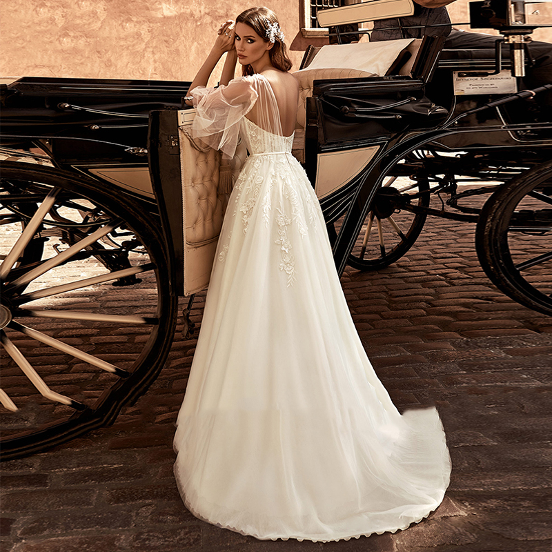 New One Shoulder Lace Wedding Dresses A Line Sweetheart Bride Dress Backless Beach Boho Wedding Gowns Vestido De Mariee