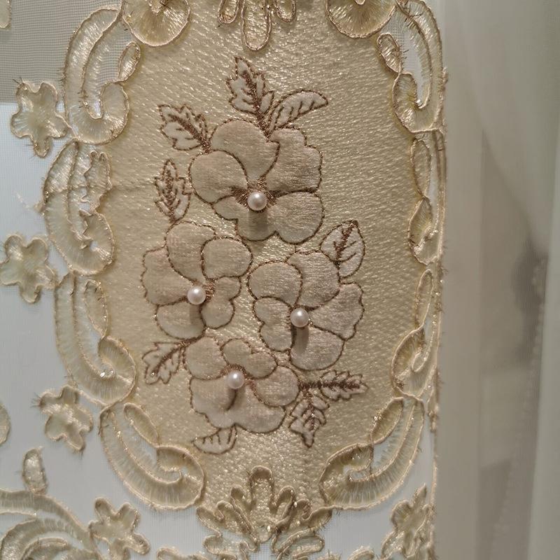 European Luxury Home Decoration Flower Beads Gauze Finished Tulle Curtains For Living Room Bedroom Custom Sheer Panel Size 279#4
European Luxury Home Decoration Flower Beads Gauze Finished Tulle Curtains For Living Room Bedroom Custom Sheer Panel Size 279#4
