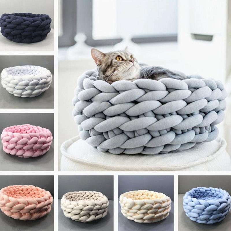 DishyKooker Pet Cave Manual Knitted Meachine Washable Solid Color Sleeping Nest for Small Dog Cat
DishyKooker Pet Cave Manual Knitted Meachine Washable Solid Color Sleeping Nest for Small Dog Cat